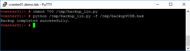 backup via ssh